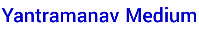 Yantramanav Medium 字体